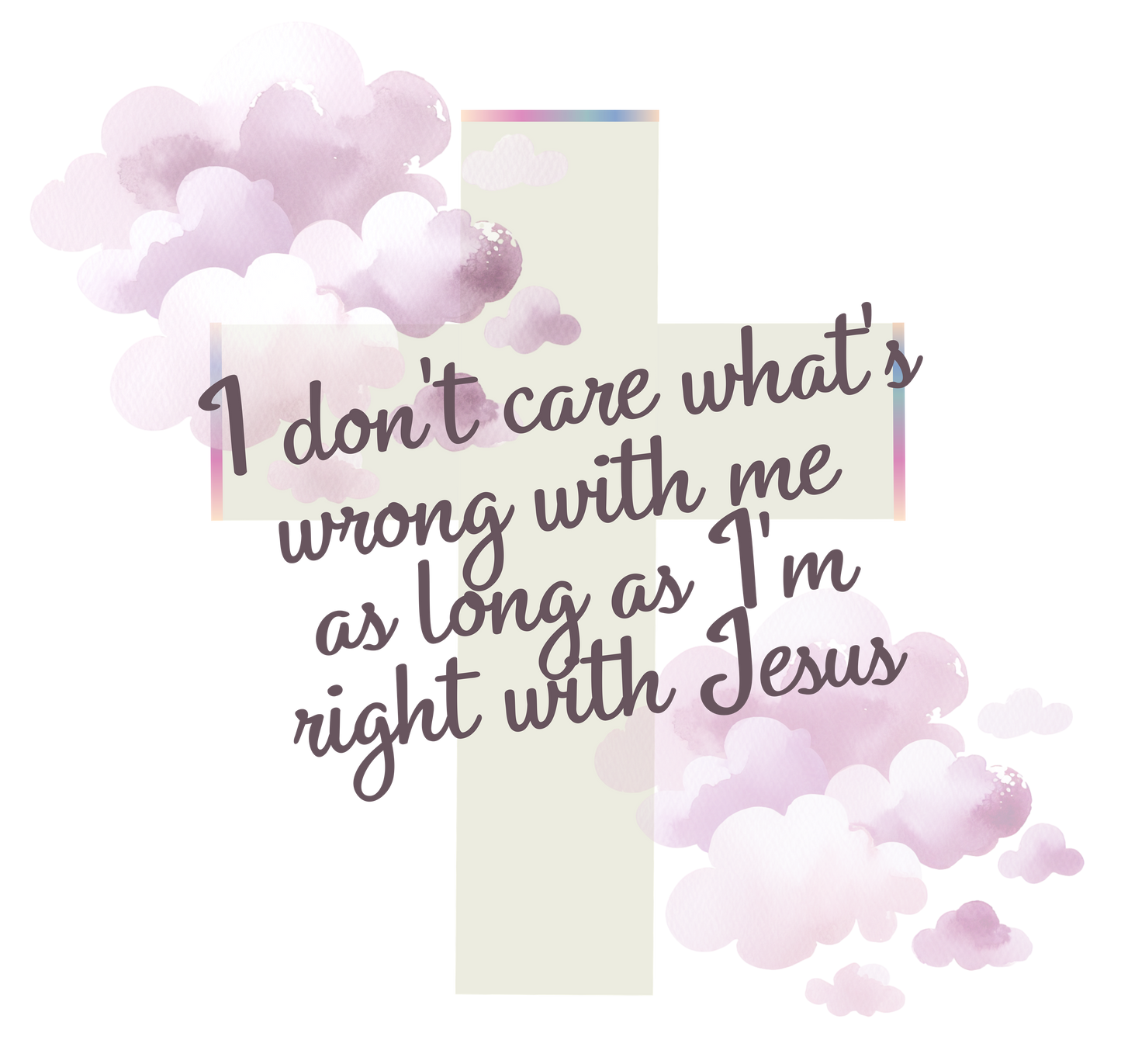 As Longs as I'm Right With Jesus - Tee - CLEARANCE