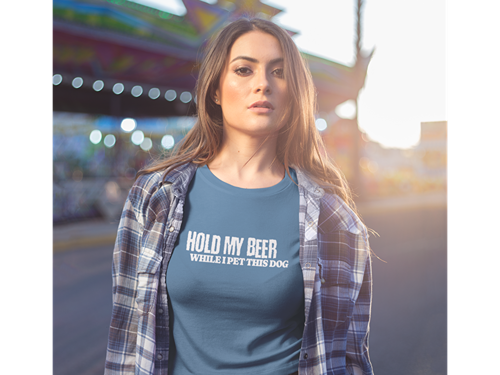 Hold My Beer While I Pet This Dog Tee