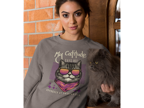 My Catitude Says No! Sweatshirt