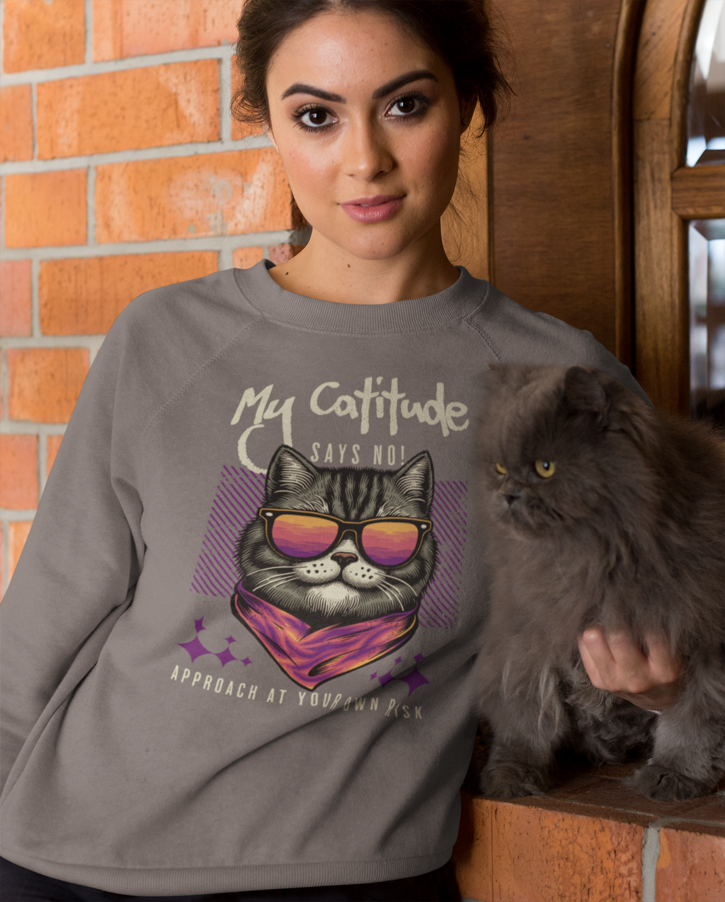 My Catitude Says No! Sweatshirt
