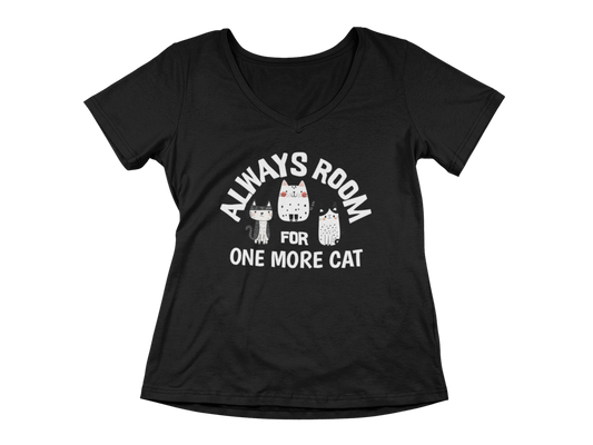 Always Room For One More Cat Woman's V-Neck Tee