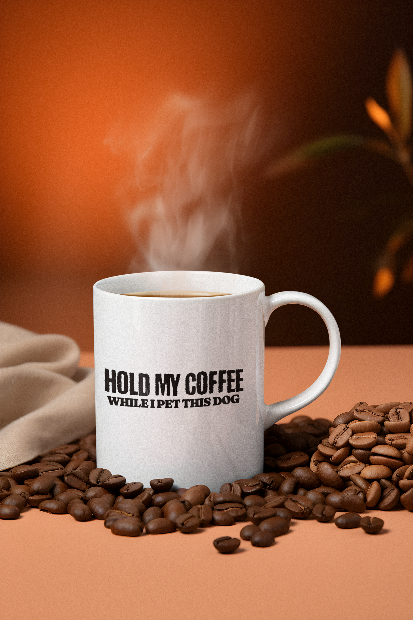 Hold My Coffee While I Pet This Dog - Ceramic Mug