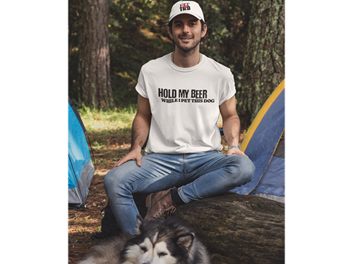 Hold My Beer While I Pet This Dog Tee
