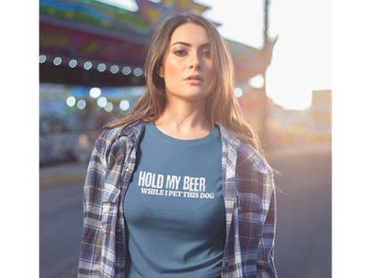 Hold My Beer While I Pet This Dog Tee
