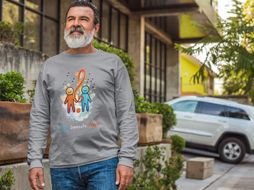 Music Connects People – Colorful Music Lover Long Sleeve Tee