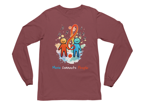 Music Connects People – Colorful Music Lover Long Sleeve Tee