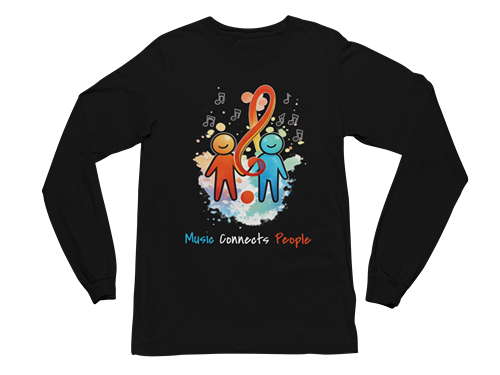 Music Connects People – Colorful Music Lover Long Sleeve Tee