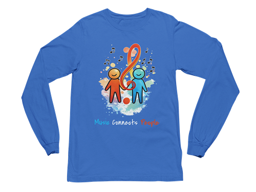 Music Connects People – Colorful Music Lover Long Sleeve Tee