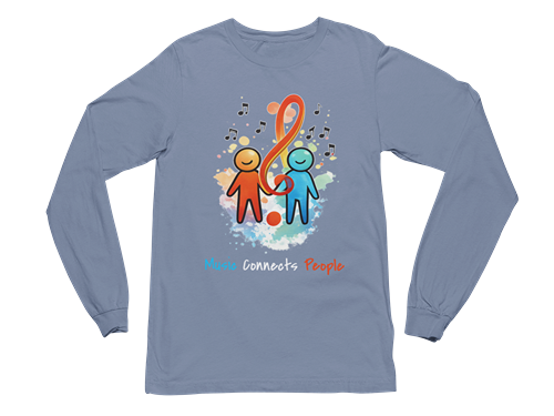 Music Connects People – Colorful Music Lover Long Sleeve Tee