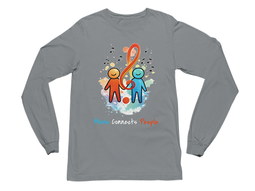 Music Connects People – Colorful Music Lover Long Sleeve Tee