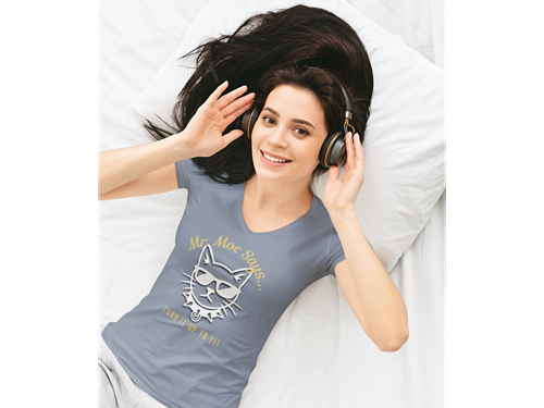 Mr. Moe Says - Turn It Up To 11! Women's V-Neck