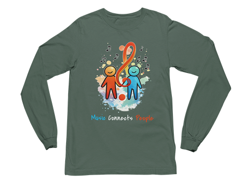 Music Connects People – Colorful Music Lover Long Sleeve Tee