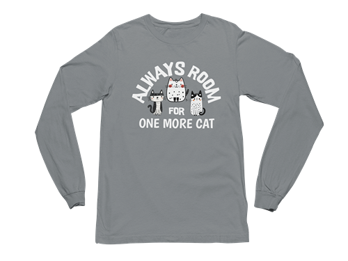 Always Room for One More Cat Long Sleeve Tee