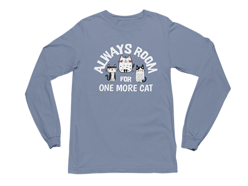 Always Room for One More Cat Long Sleeve Tee