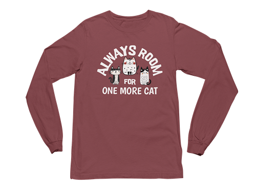 Always Room for One More Cat Long Sleeve Tee