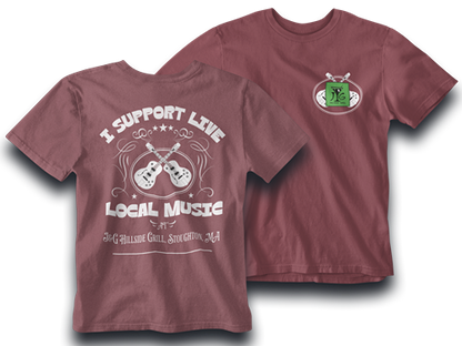 I Support Live Local Music at J&G Hillside Grill Unisex Tee