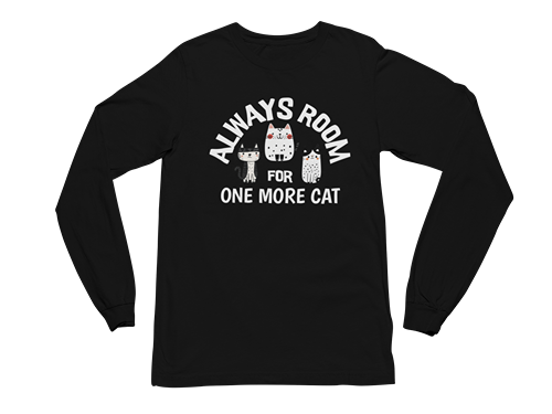 Always Room for One More Cat Long Sleeve Tee