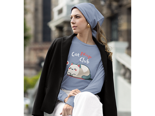 Cat Nap Club Long Sleeve Tee