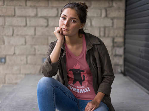 Not Today Furball Women’s V-Neck