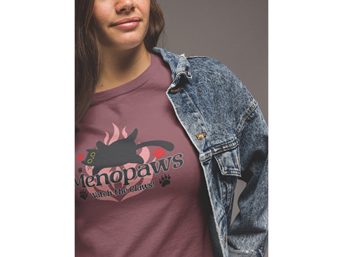Menopaws – Watch the Claws! Unisex Tee