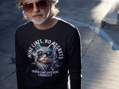 Nine Lives, No Regrets Long Sleeve Tee