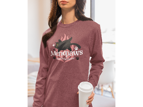 Menopaws – Watch the Claws! Long Sleeve Tee