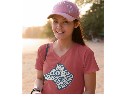 My Dog is My Best Friend Women’s V-Neck
