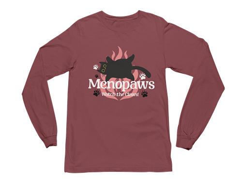 Menopaws – Watch the Claws! Long Sleeve Tee