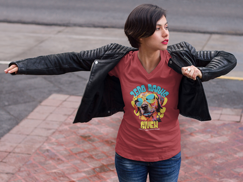 Zero Barks Given Women’s V-Neck