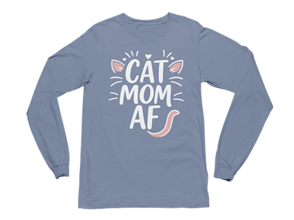 Cat Mom AF Long Sleeve Tee