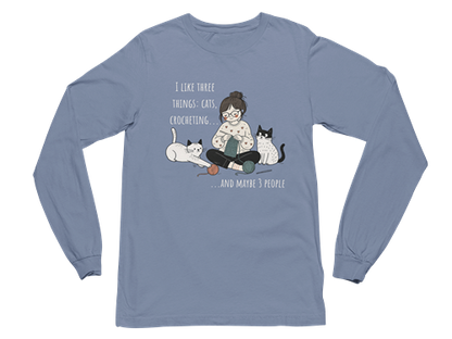 Cats and Crochet Long Sleeve Tee