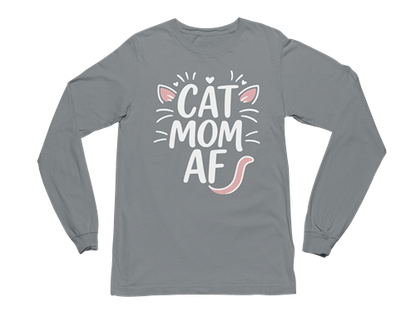 Cat Mom AF Long Sleeve Tee