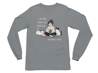 Cats and Crochet Long Sleeve Tee