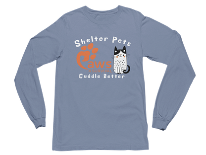 Paws 4 Survival - Long Sleeve - Shelter Pets Cuddle Better - Cat