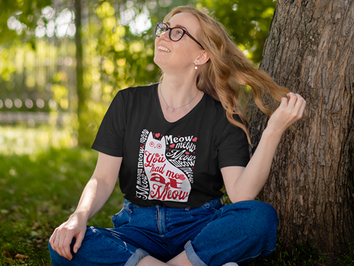 You Had Me at Meow Women's V-Neck Tee