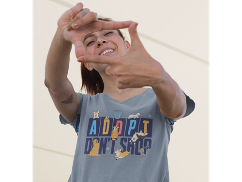 Adopt Don't Shop Women’s V-Neck