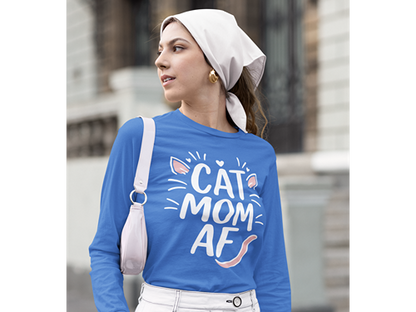 Cat Mom AF Long Sleeve Tee
