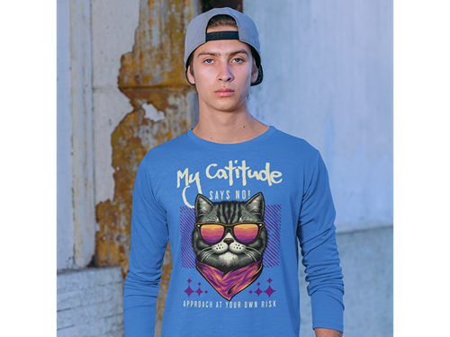 My Catitude Says No! Long Sleeve Tee
