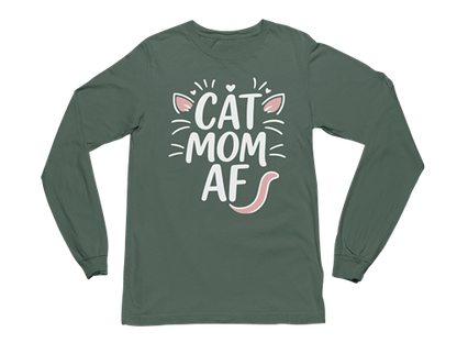 Cat Mom AF Long Sleeve Tee