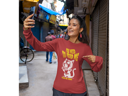 Feed Me Now! Long Sleeve Tee