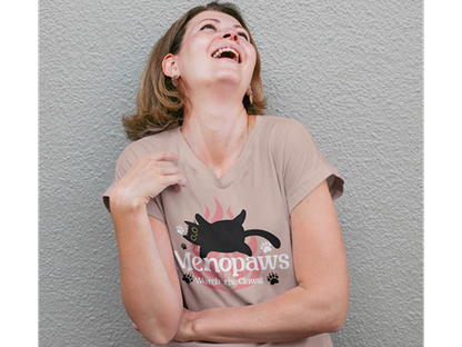 Menopaws – Watch the Claws! Women’s V-Neck