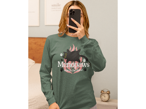 Menopaws – Watch the Claws! Long Sleeve Tee