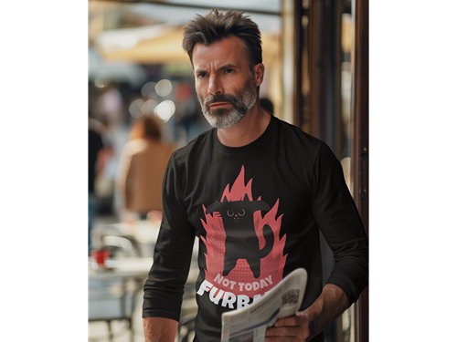 Not Today Furball Long Sleeve Tee
