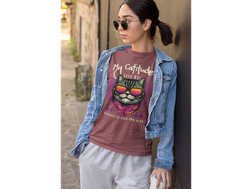My Catitude Says No! Unisex Tee