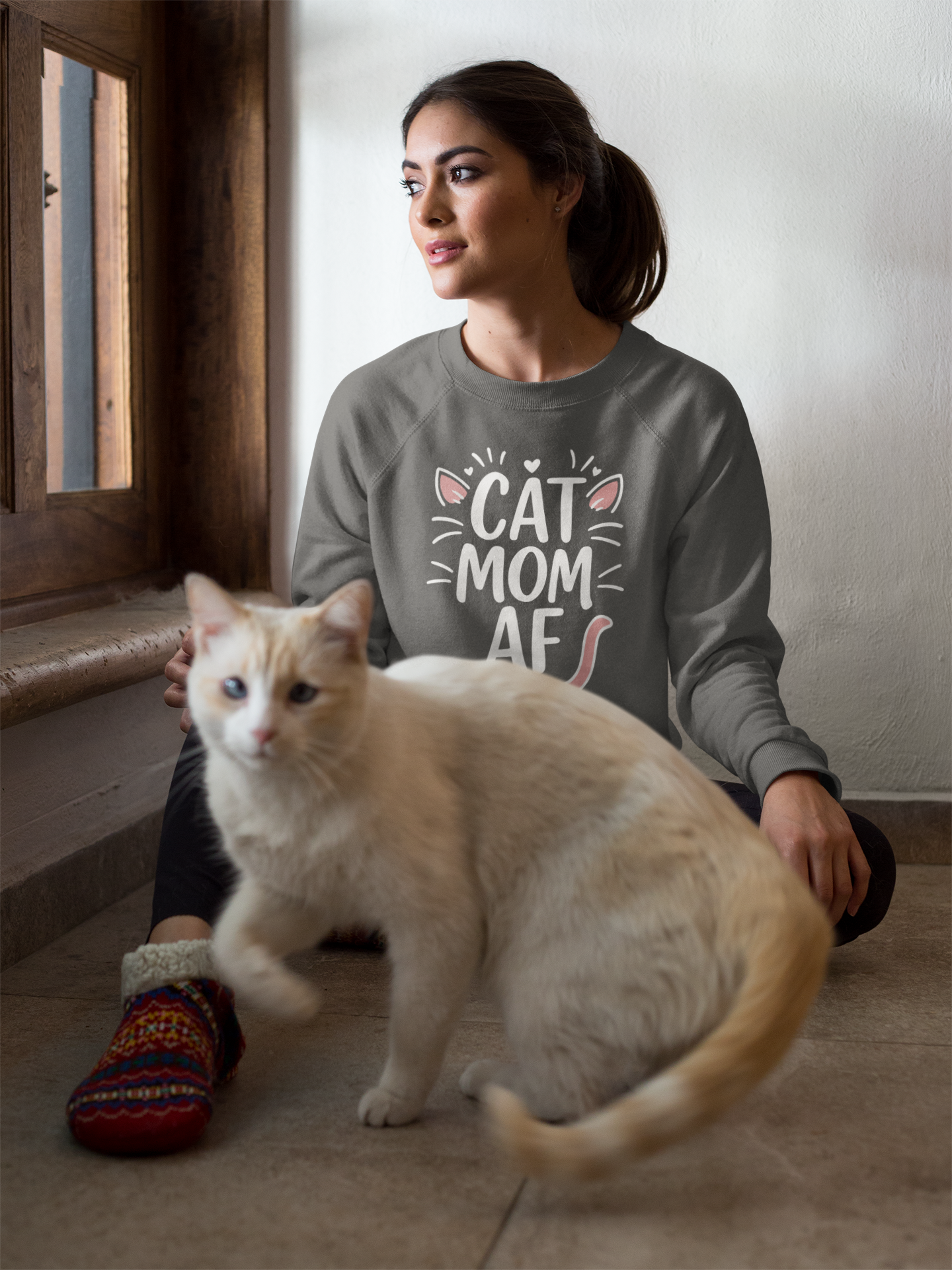Cat Mom AF Sweatshirt