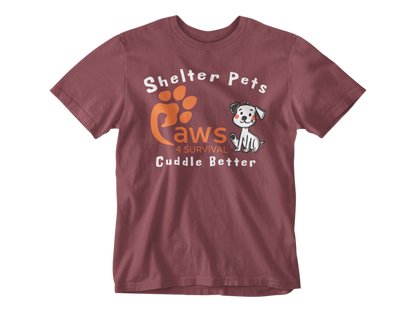 Paws 4 Survival - Shelter Pets Cuddle Better - Dog