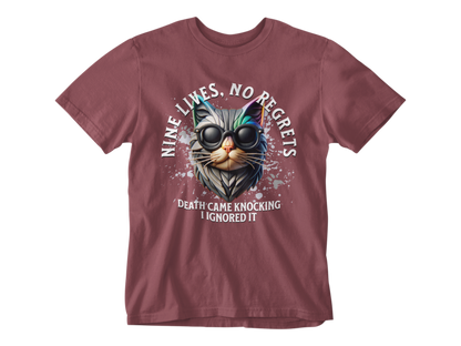 Nine Lives, No Regrets Unisex Tee