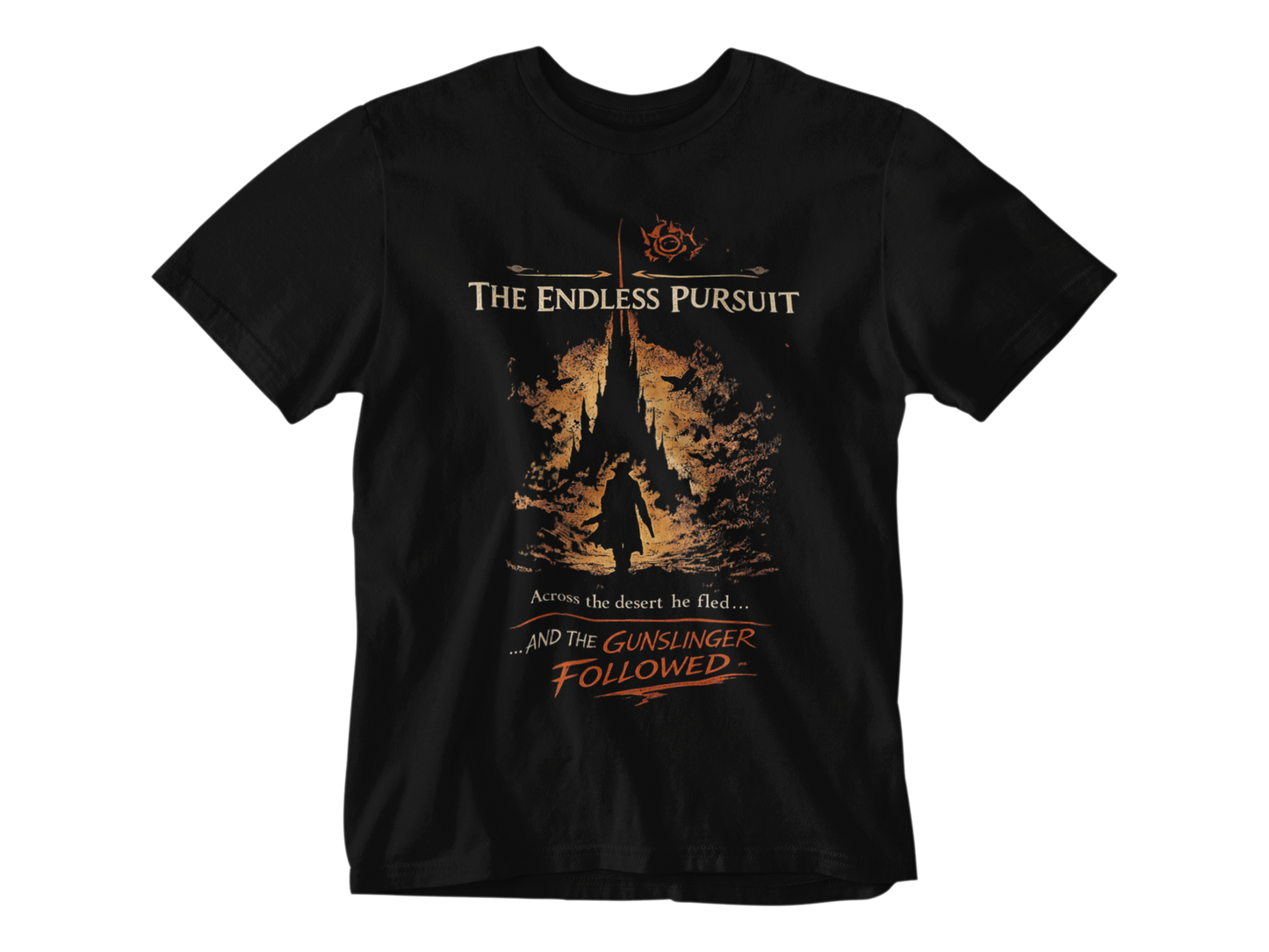 The Endless Pursuit Tee – Dark Western Journey Graphic T-Shirt