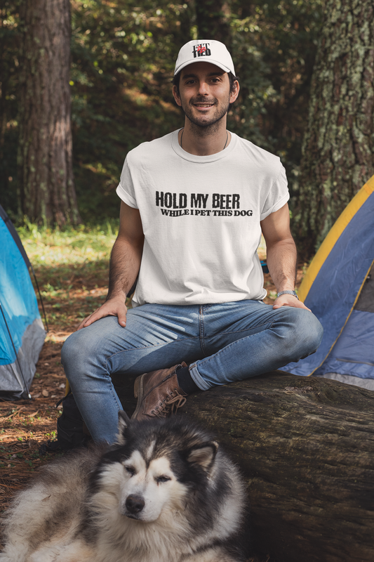Hold My Beer While I Pet This Dog Tee