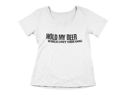 Hold My Beer While I Pet This Dog Tee